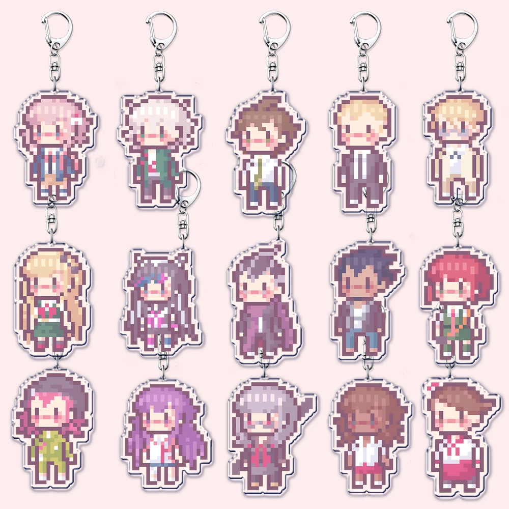 Фото Брелоки Super SDR2 Pixel Chibi для сумок, аксессуары, украшения для мальчиков, брелок с Нагито Комаэдой, подарки для друзей и фанатов №1