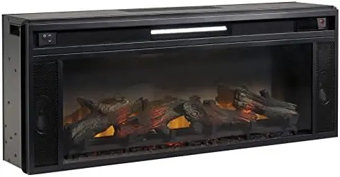 

Infrared Fireplace Insert with Remote Control, Black