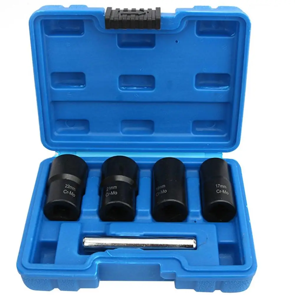 

Damaged Bolt Nut Screw Remover Extractor Removal Set Nut Removal Socket Tool Threading Hand Tools Kit With Box