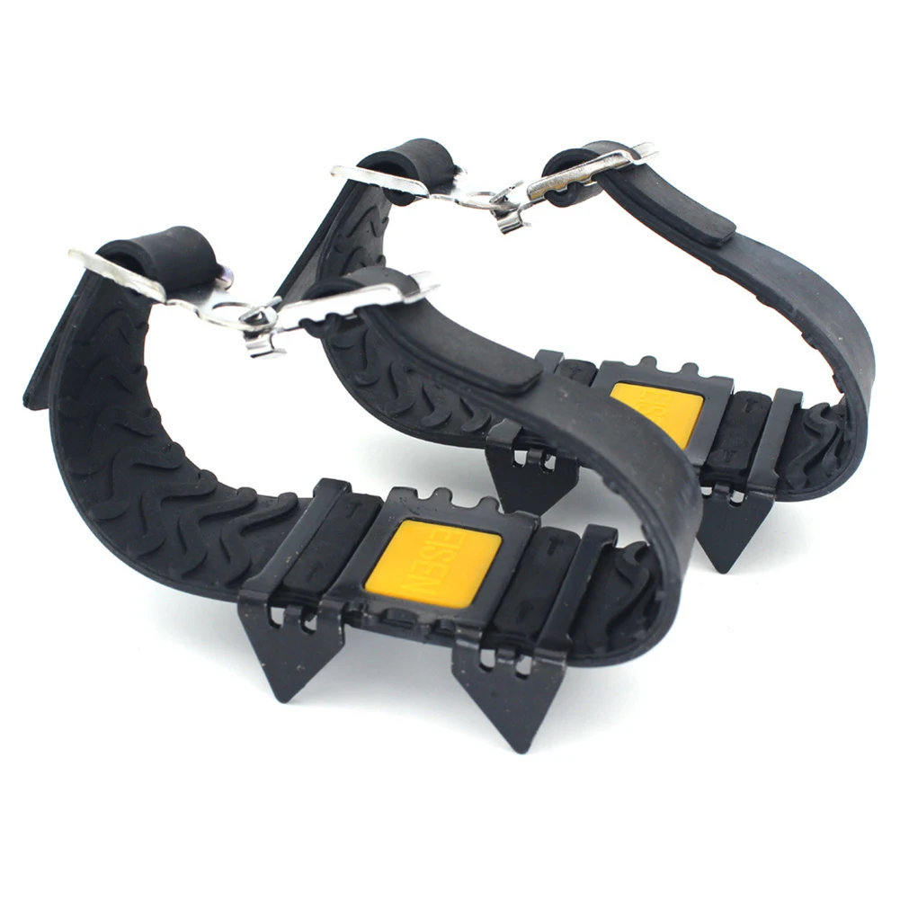 

1 Pair 4 Studs Anti-Skid Snow Ice Gripper Spike Climbing Crampons Boots Shoes Cover for Snow Walking Spikes Cleats Crampons