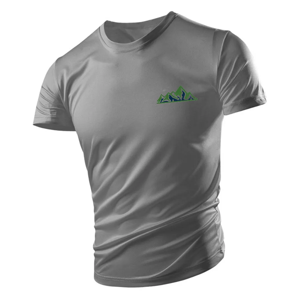 

Casual Street Large Size Men'S T-Shirts Tops Outdoor Sport Summer Gym Kanye 2d Print Quick Dry Fashion Y2k Clothing Round Neck