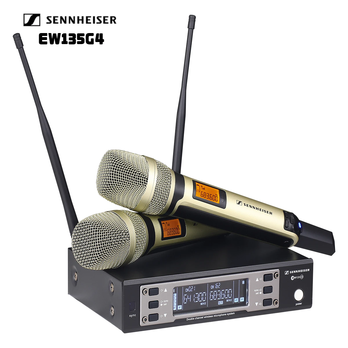 Sennheiser EW135G4, Беспроводная микрофонная система «один на два», микрофон для пения в режиме реального времени, профессиональный ручной микрофон UHF