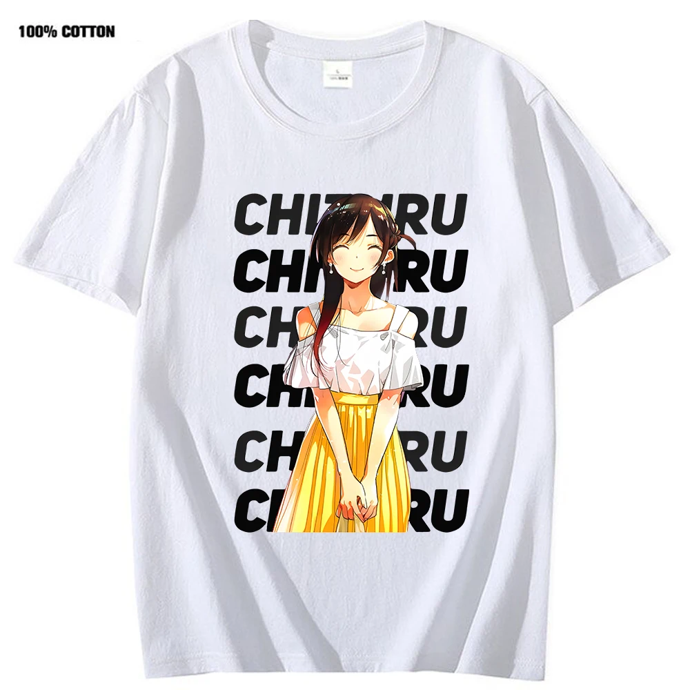 Rent A GirlFriend-Camiseta 100% de algodón para hombre, camisa informal de manga corta, A la moda, con estampado de dibujos animados, divertida