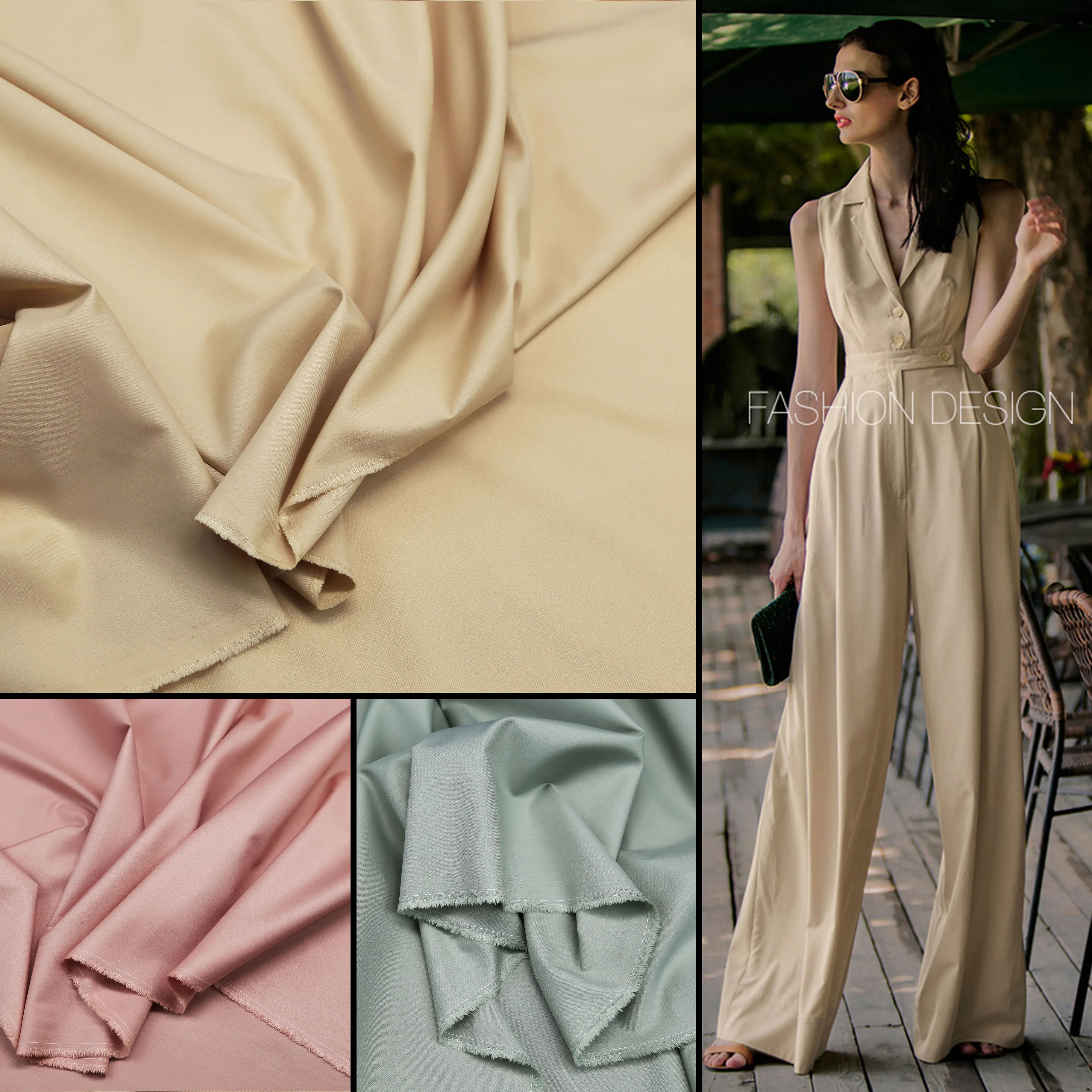 

Немнущаяся ткань для платья, приятная для кожи дышащая женская юбка на подтяжках с широкими штанинами, имитация хлопчатобумажной ткани