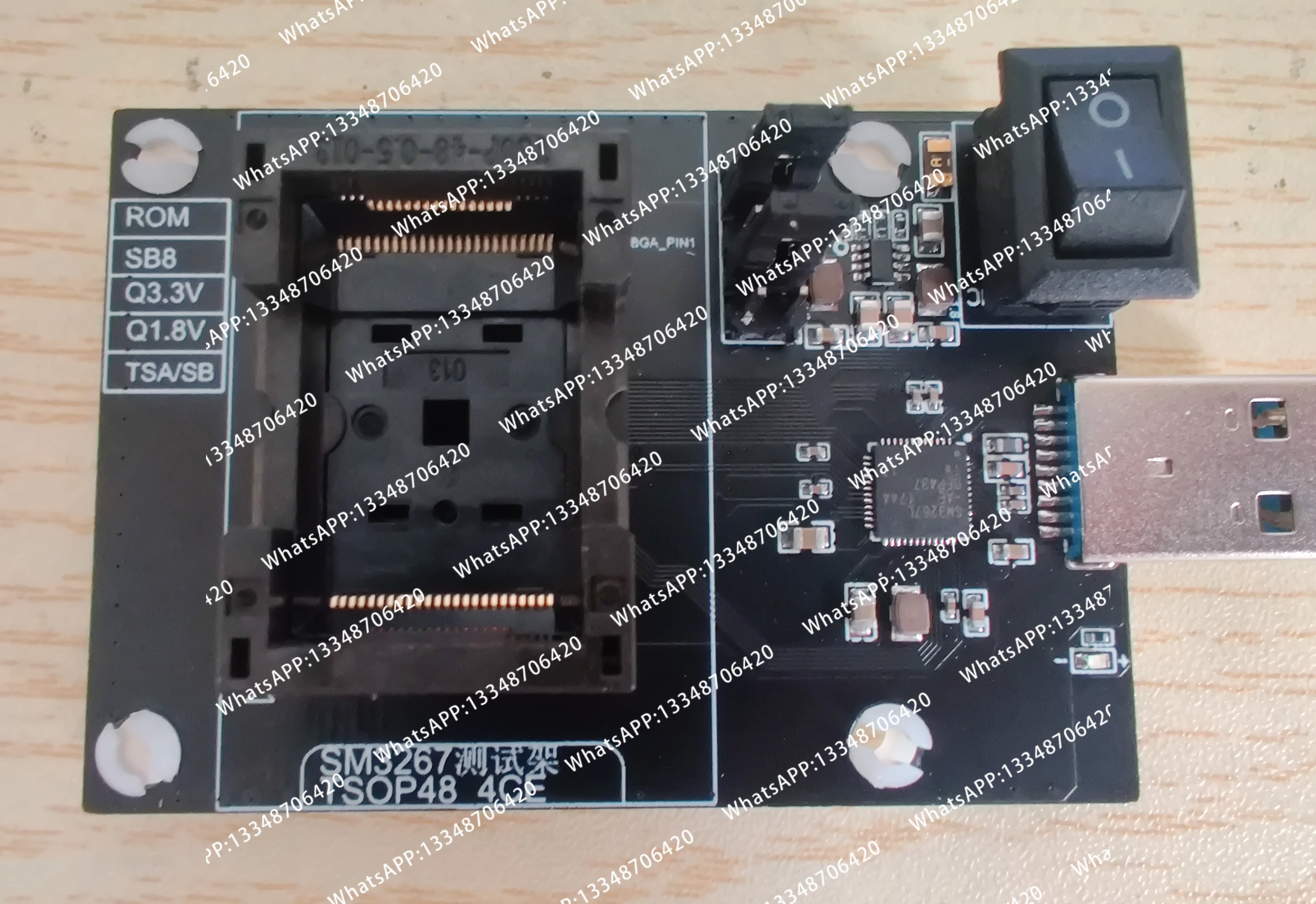 Фото Тестовая стойка SM3267 для TSOP48/BGA132/152, 4CE, для флеш-накопителей U Disk, пустая стойка для флеш-памяти №2