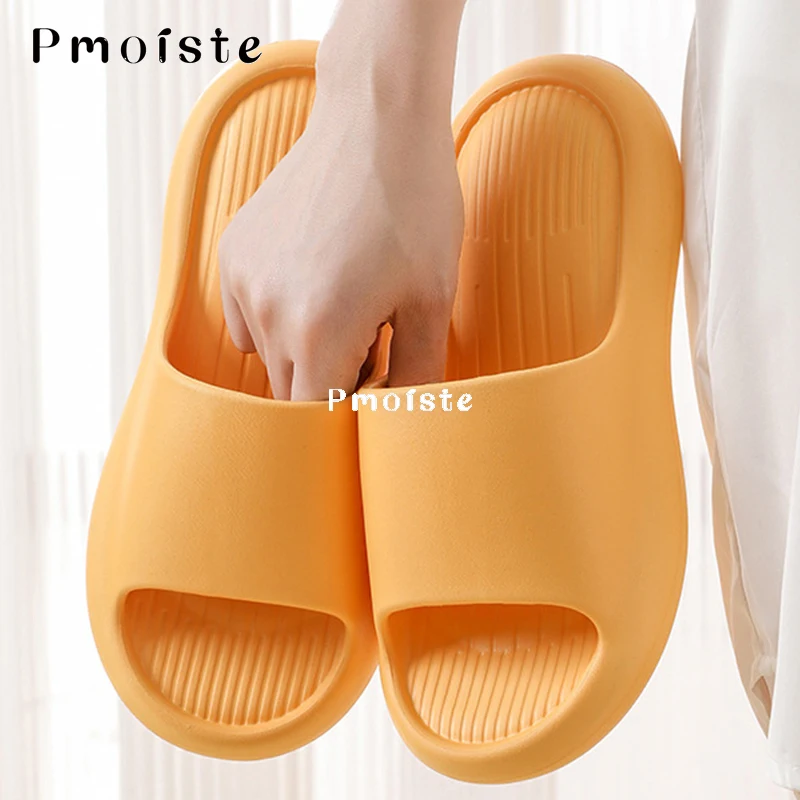 Thicken Soft Platform Shoes for Home 2023 Breathable Wear-resistant EVA Slippers Indoor Bathroom Unisex Non-slip Slippers