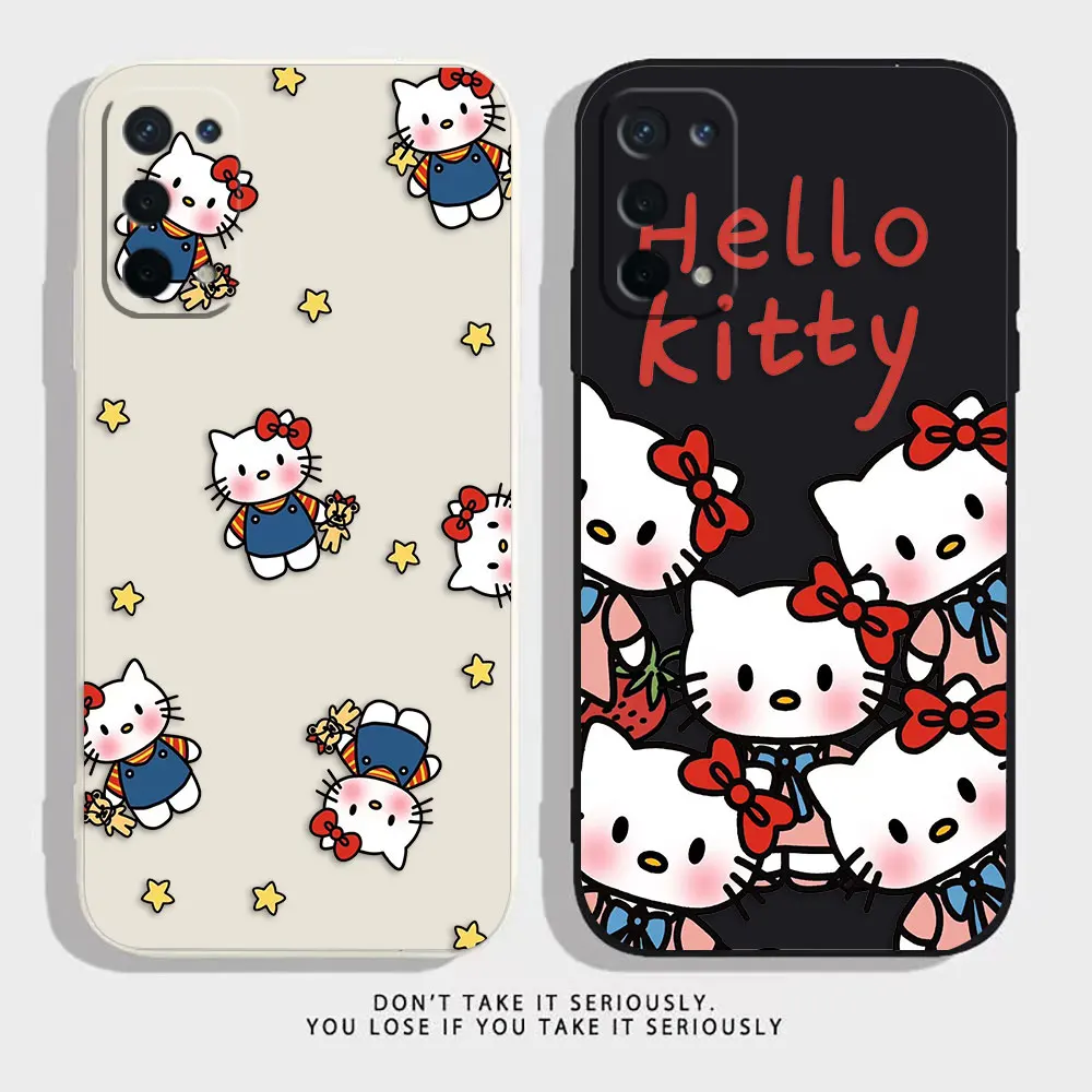 

Cartoon Cute Holle K-Kitty Phone Case For OPPO A52 A54 A55 A57 A78 A72 A73 A74 A91 A93 A92S A94 A95 A96 A97 4G 5G Case Funda