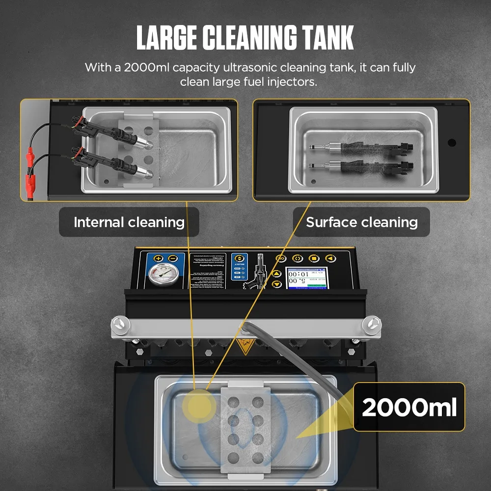 New AUTOOL CT500 FEI GDI 6-Cylinder Fuel Injector Cleaning Tester Electronic Agent Test