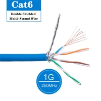 cable rj45 cat6 internet lan line shielded sftp networking 4 twisted pairs wire cat 6 patch cables blue red gray white 26awg