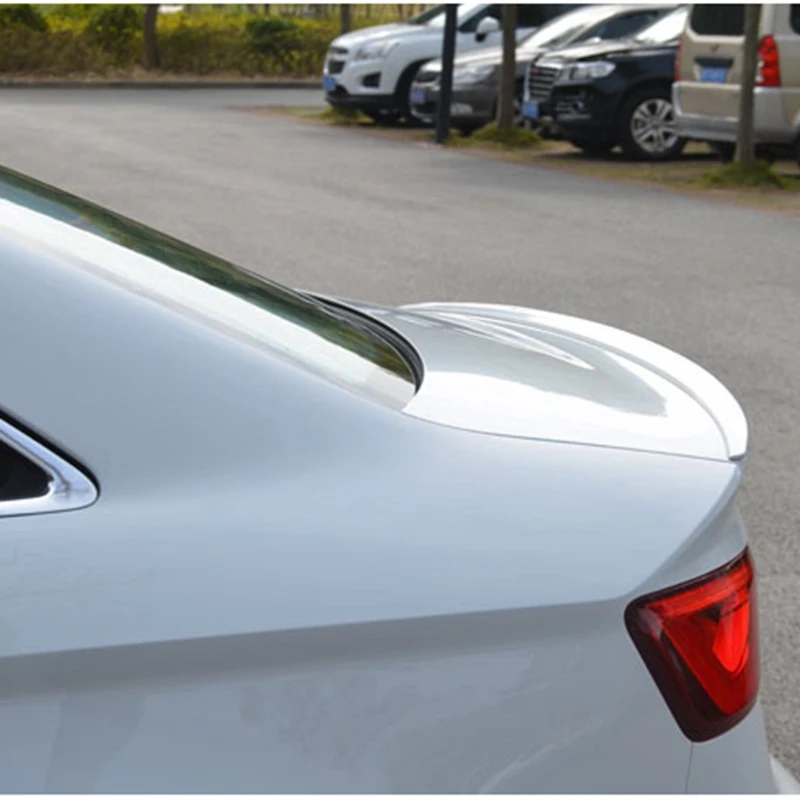 1pc ABS Unpainted Tail Rear Trunk Spoiler Wing Decoration Cover For Audi A3 S3 2013-2015 Sedan Only !