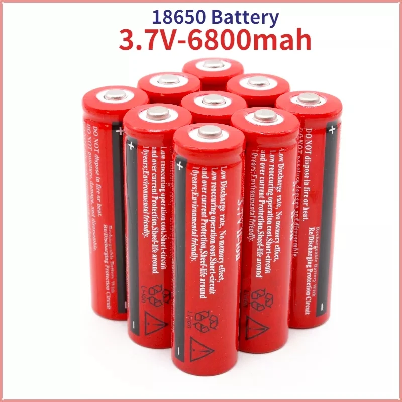 

18650 литиевая батарея 3,7 в вольт 6800 мАч 18650 перезаряжаемая батарея литий-ионные литиевые батареи для внешнего аккумулятора и т. д.