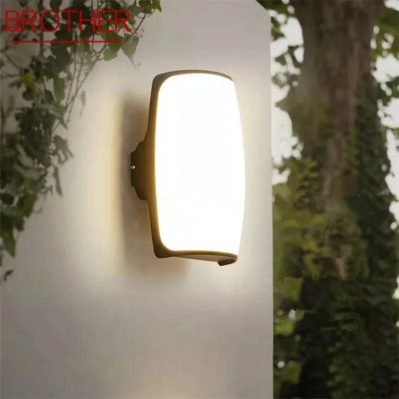 

BROTHER Modern Vintage Wall Lamp Simple Creative LED Exterior Sconces Outdoor Waterproof IP65 for Villa Garden Balcony Corridor