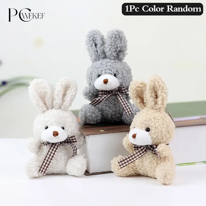 

1PC 11CM Cute Rabbit Bow Plush Stuffed Doll Tie Bunny Soft Pillow Plush Toy Home Decor Kid Gift Christmas Decoration