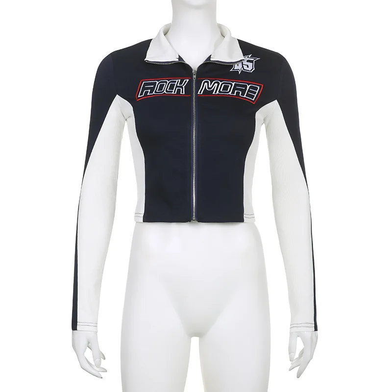 Байкерская куртка MONMOIRA на молнии в стиле пэчворк женские осенние повседневные