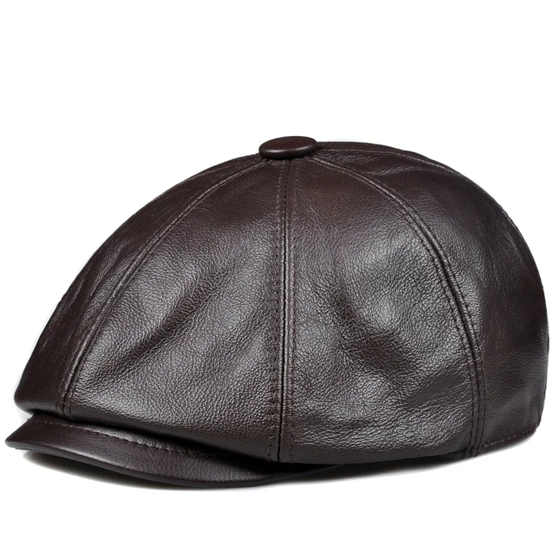 Кепка Pudi Man из натуральной коровьей кожи 2019 зимняя кепка таксиста для газетчика