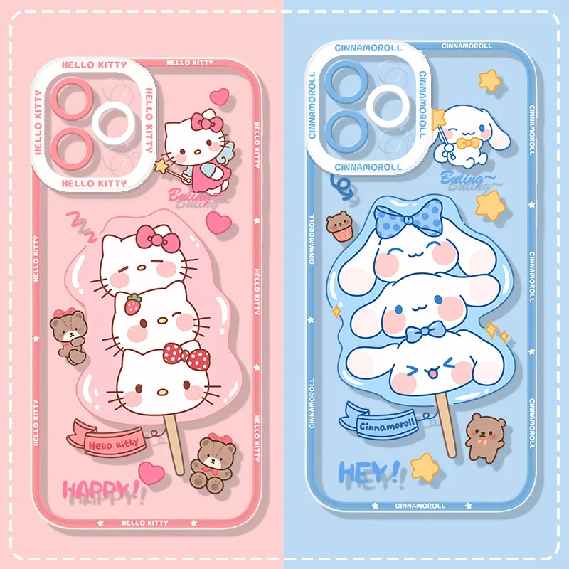 Hello Kitty Cinnamorol Ice Cream Soft Case for Xiaomi Mi 13 Lite 12 12T 11T Pro 11 Ultra 10 10T POCO X5 X4 X3 NFC F5 F3 F4 GT M4