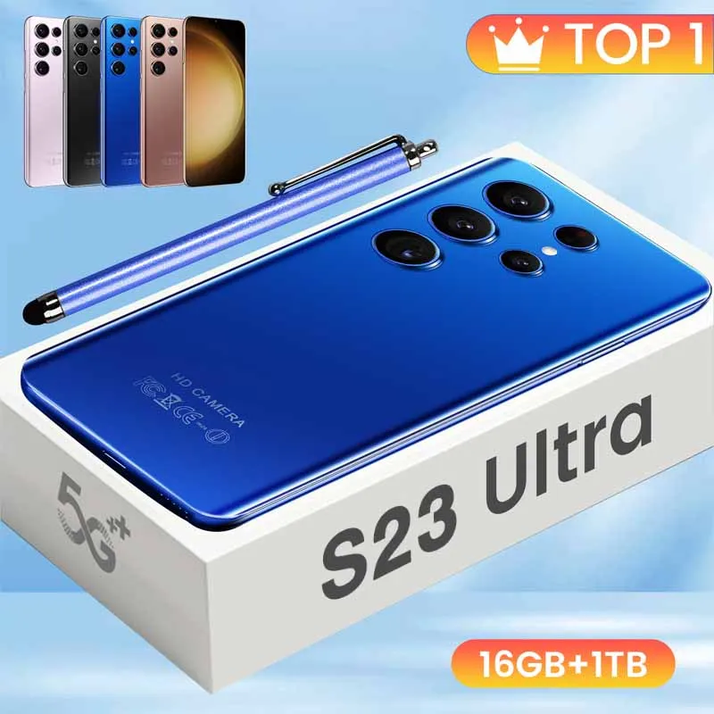 

Совершенно новый смартфон S23 Ultra 5G, мобильный телефон с Полноразмерным экраном 7,3 дюйма, 16 ГБ + 1 ТБ, 4G, Смартфон Android 13