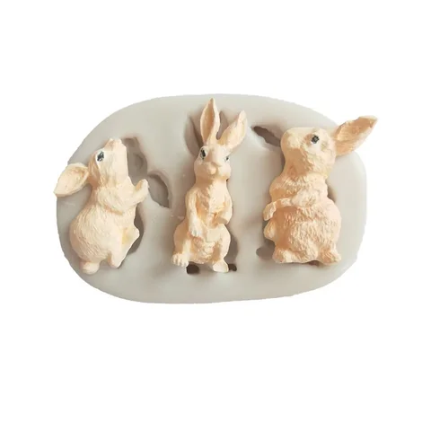 3D Кролик Пасхальный кролик помадка силиконовая форма украшения инструмент шоколадный торт форма для мастики Мягкая Керамика кухонные инструменты для приготовления пищи
