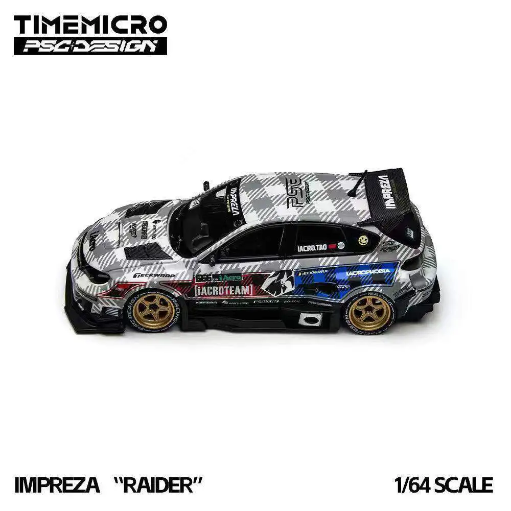 Фото Коллекционная модель автомобиля TimeMicro × PSC DESIGN 1:64 Subaru Impreza Raider IAcro Collaboration из литого металла для подарка №1