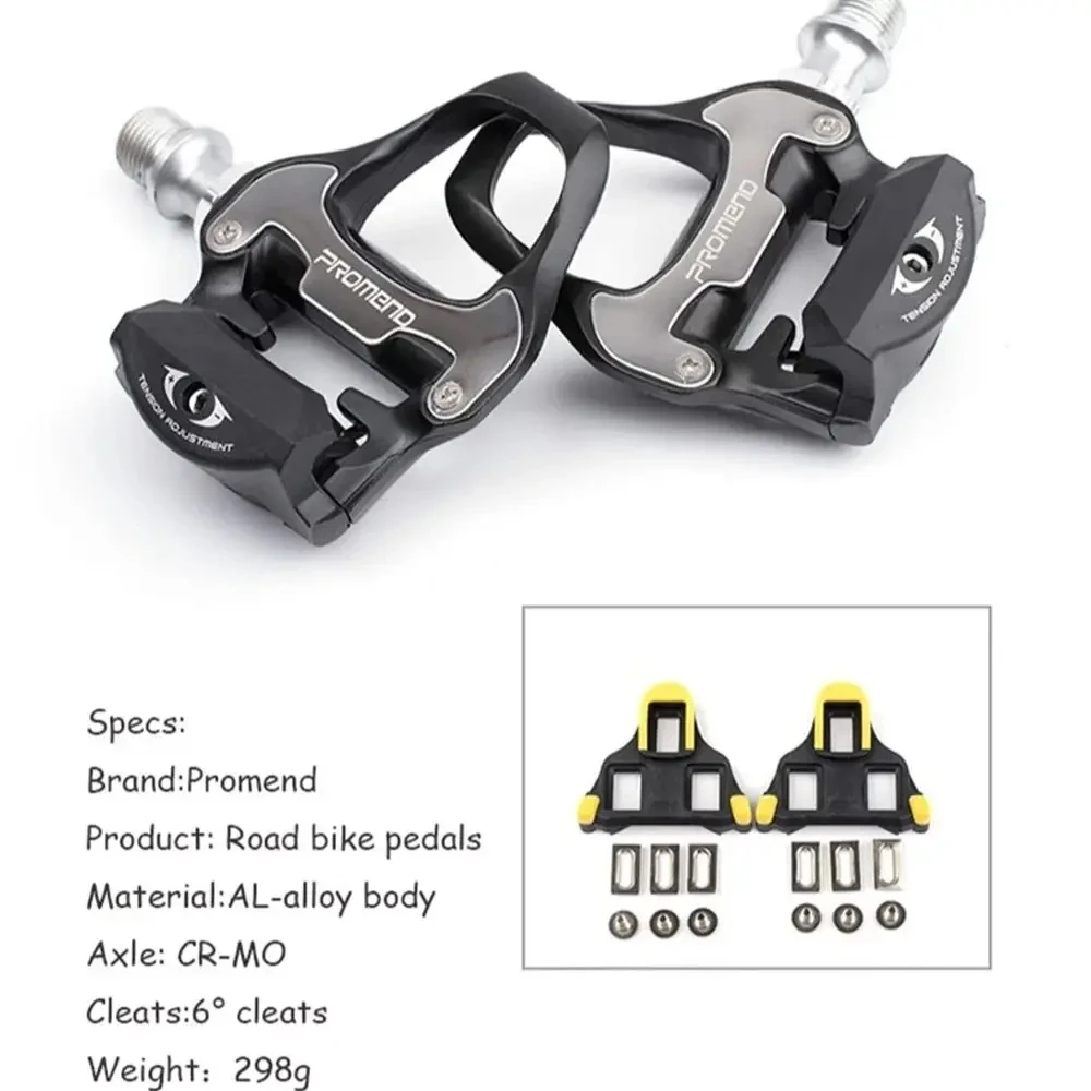НОВЫЕ самоблокирующиеся педали для шоссейного велосипеда с осью Cr-Mo 298g шипами