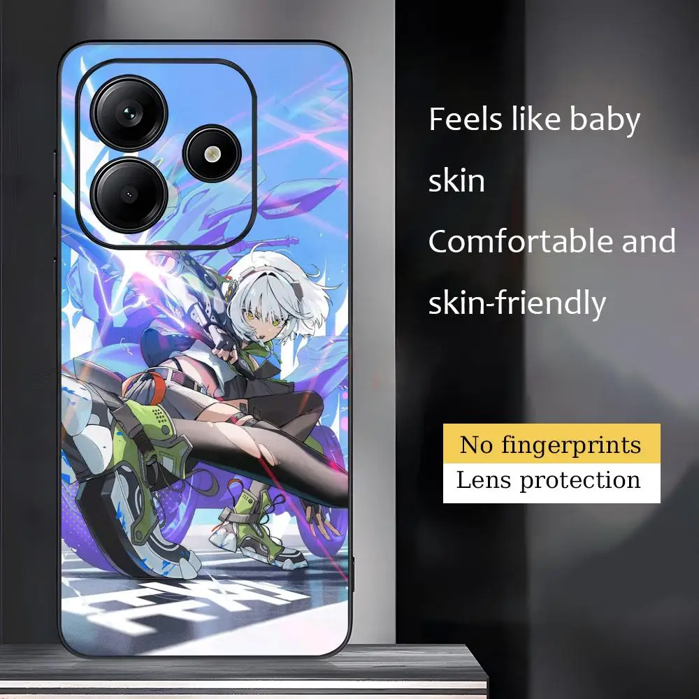 Фото Чехол для телефона Hot Game ZZZ Anby Demara для Xiaomi Redmi 14C 13C 12C Note17 15 14 13 12 11 10 Pro Plus S, мягкий черный чехол. №3