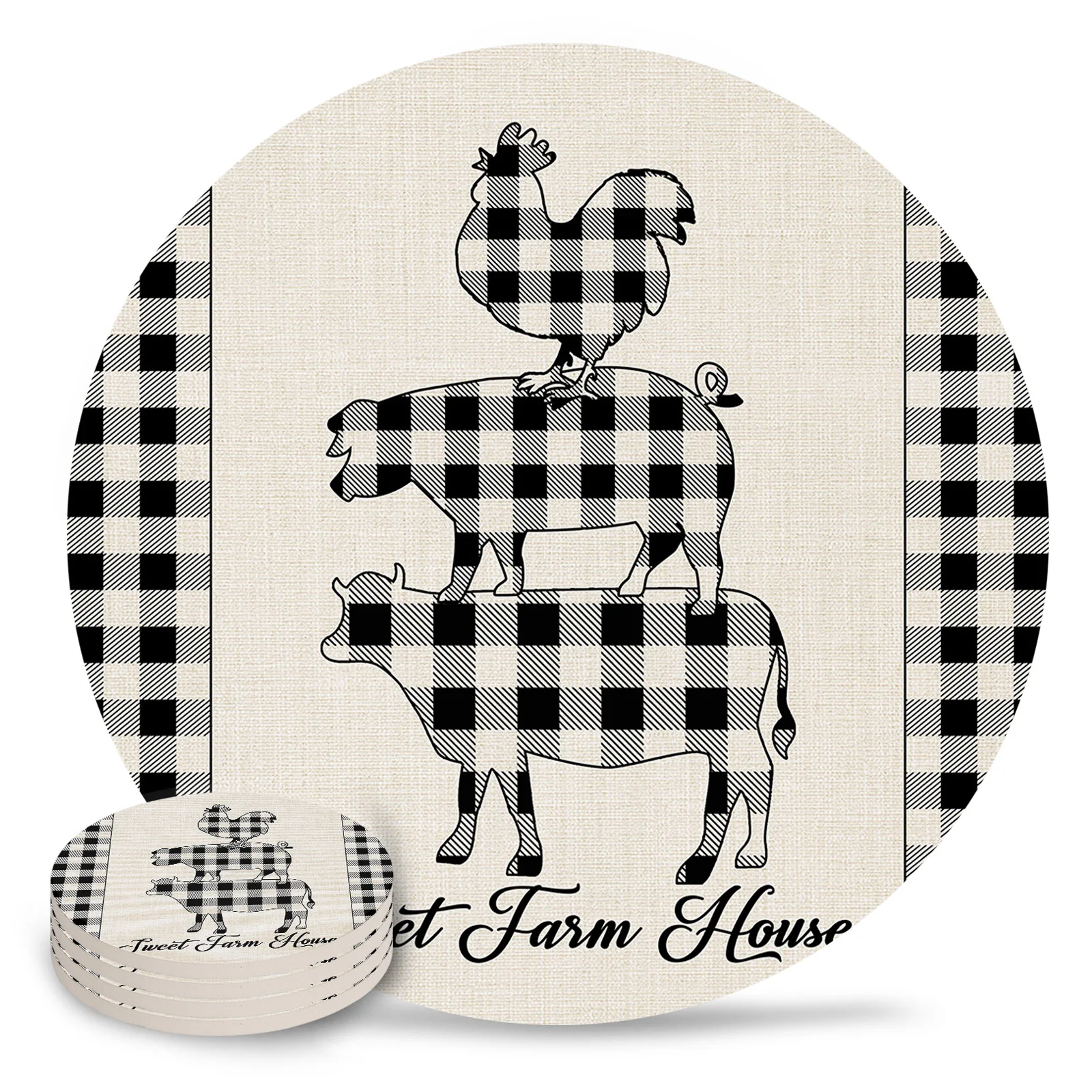 

Керамические подставки в клетку для домашней посуды