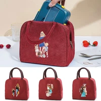 mom pattern lunch bag cooler lunch box handbag insulated canvas lunch bag thermal food picnic dinner bag new school food box bag