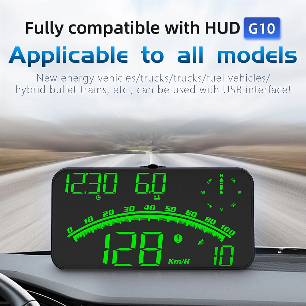 

Windshield Display HUD GPS Car Monitor 12V ABS+pc Black High-definition Highlight