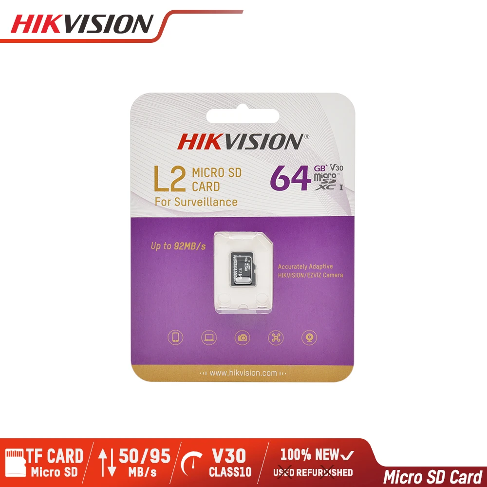 HIKVISION Micro SD Card Class10 Security series TF Card 16/32/64/128/256GB Max 95Mb/s Memory card #L2