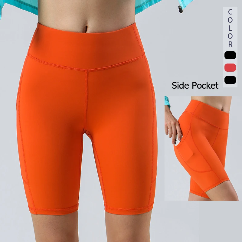

Super Elastic High Waist Fitness Yoga Shorts Women Solid Color Sexy Butt Lift Workout Tights Female Breathable Gym Shorts