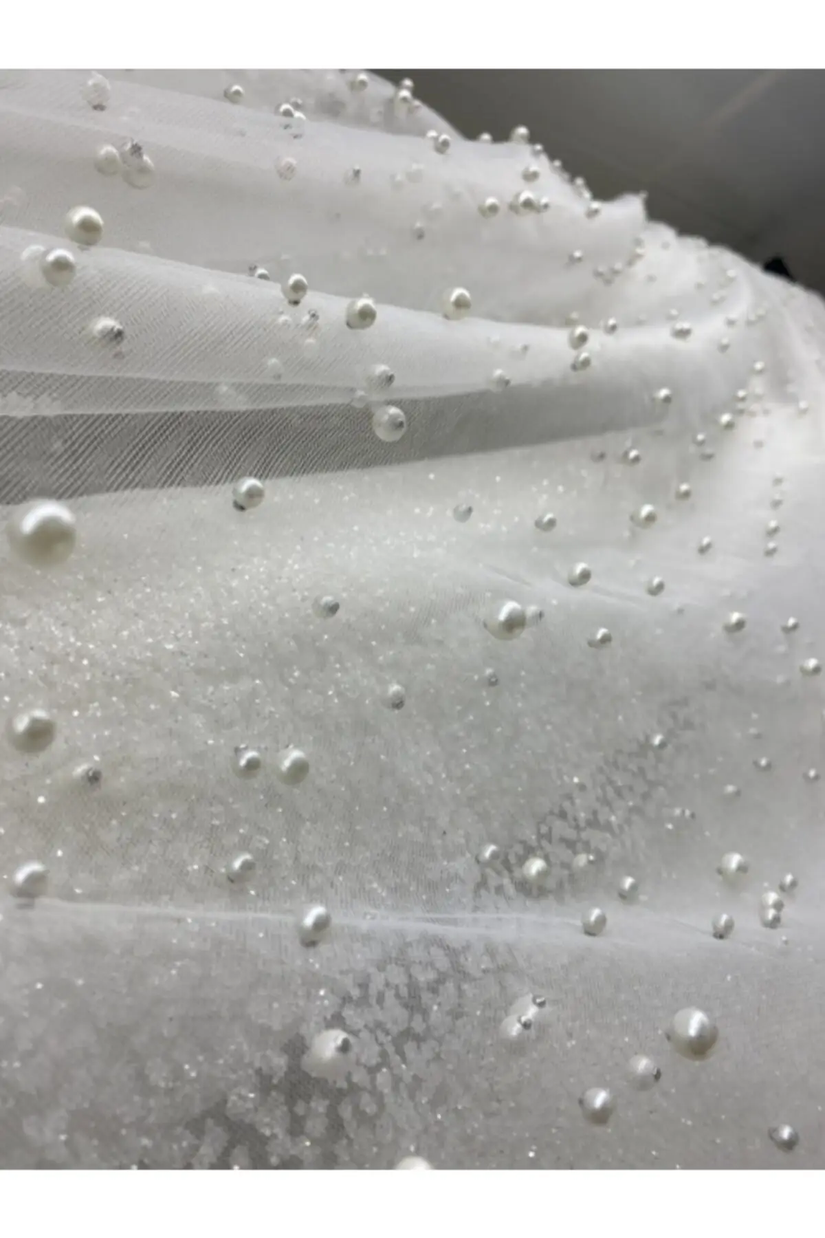 

Bridal Accessories Wedding Dress Veil Fabric Pearl Fabric 3 Size Pearl Wedding Handmade For Bride And Bridesmaids