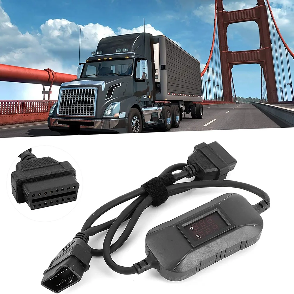 

Адаптер для тяжелых грузовиков с кабелем от 24 В до 12 В, совместим с Launch X431 Easydiag2.0/3,0 Golo Carcare
