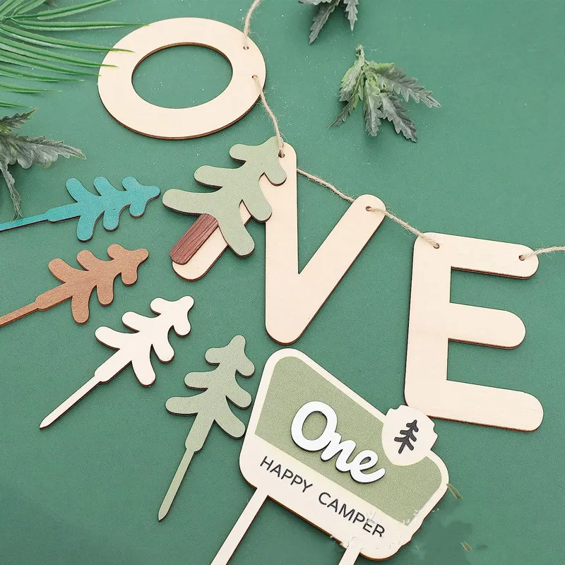 Набор для первого ребенка динозавр день рождения деревянная гирлянда дерево