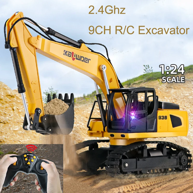 Huina 13510 Радиоуправляемый экскаватор 9 каналов масштаб 1/24 автомобиль с