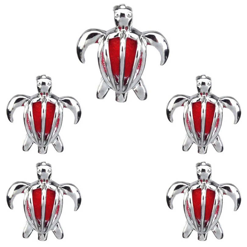 10 шт. Винтажный серебряный морской черепахи жемчужный клетчатый медальон