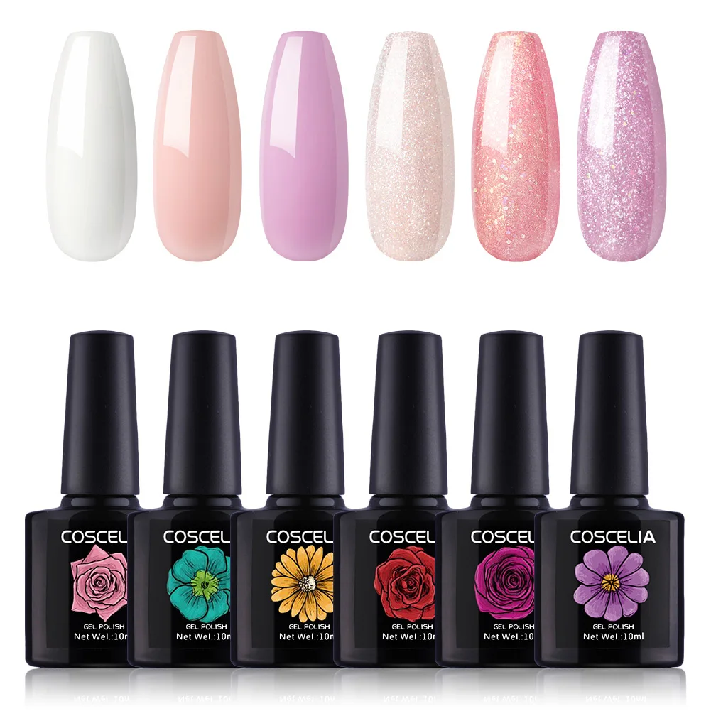 

COSCELIA набор гель-лаков для ногтей набор полуперманентного лака для ногтей отмачиваемый лак сушильная лампа для ногтей Набор для дизайна ног...