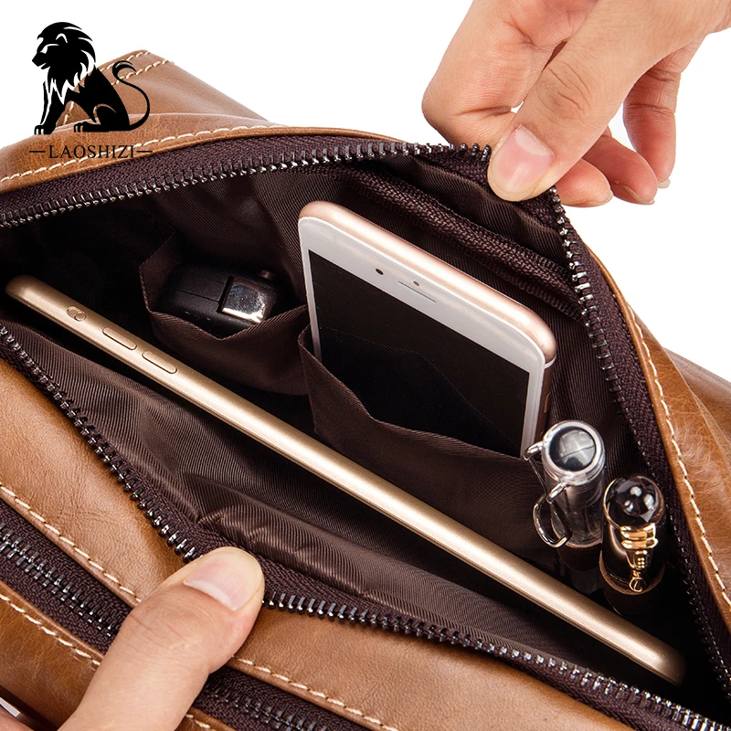 First layer cowhide youth men's street casual bag Japan and South Korea ipad flat leather shoulder messenger bag