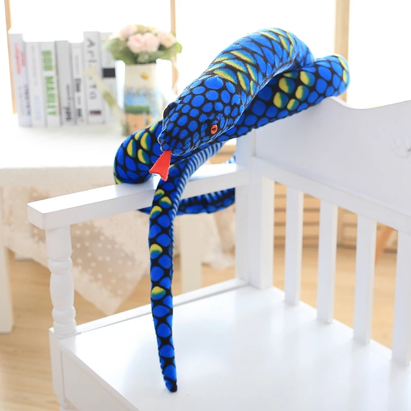 

1pc 280CM Large Cobra Plush Toy Soft Pillow Horror Props Stuffed Animals Big Size Boa Snake Simulation Cobra Doll Gigt for Kid