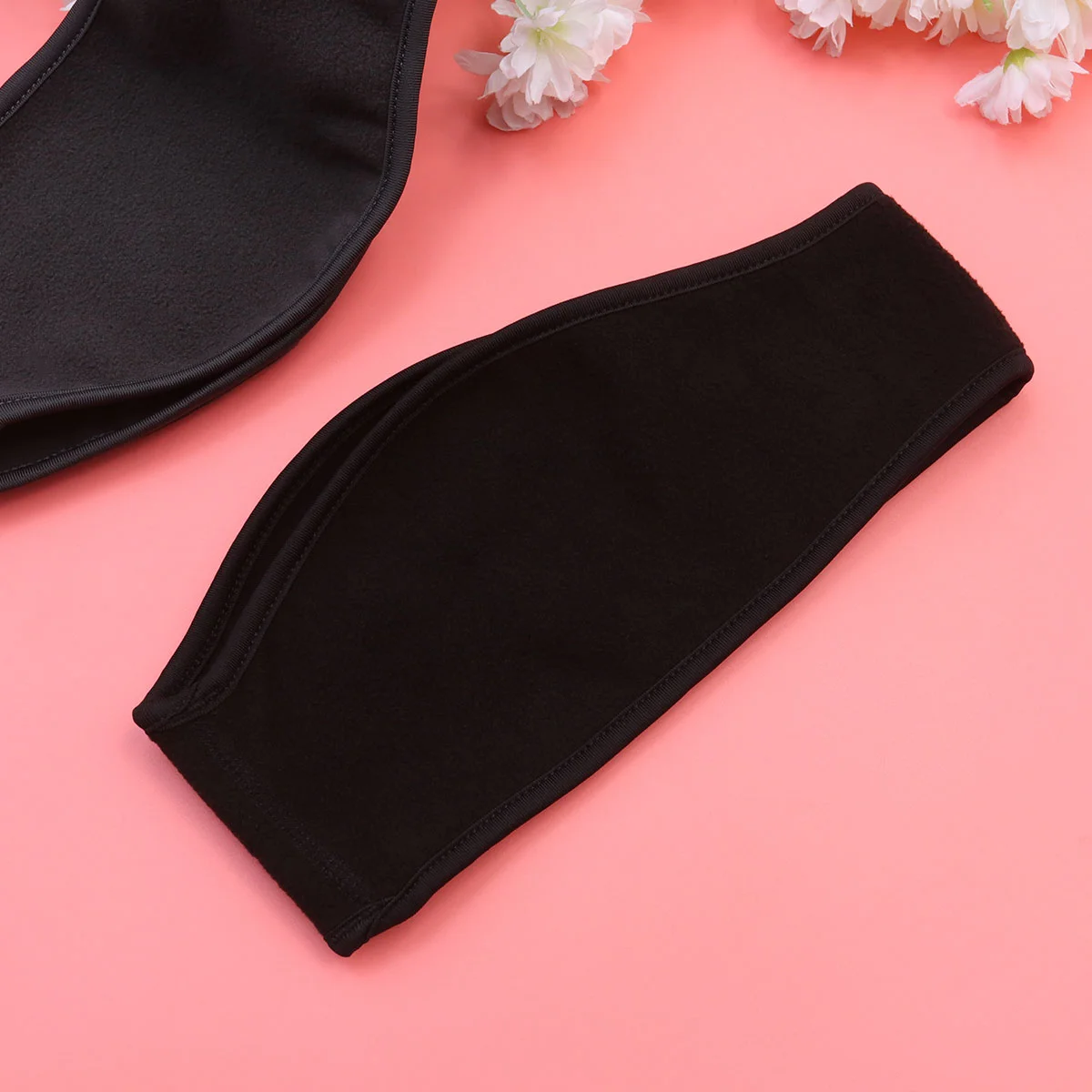 2 Pcs Stretchy Headbands Outdoor Windproof Fleece Sports Warm Ear Warmer Turban