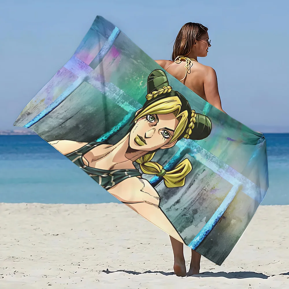 Пляжное полотенце в стиле аниме J-JoJo's B-странные A-Adventure мягкие быстросохнущие