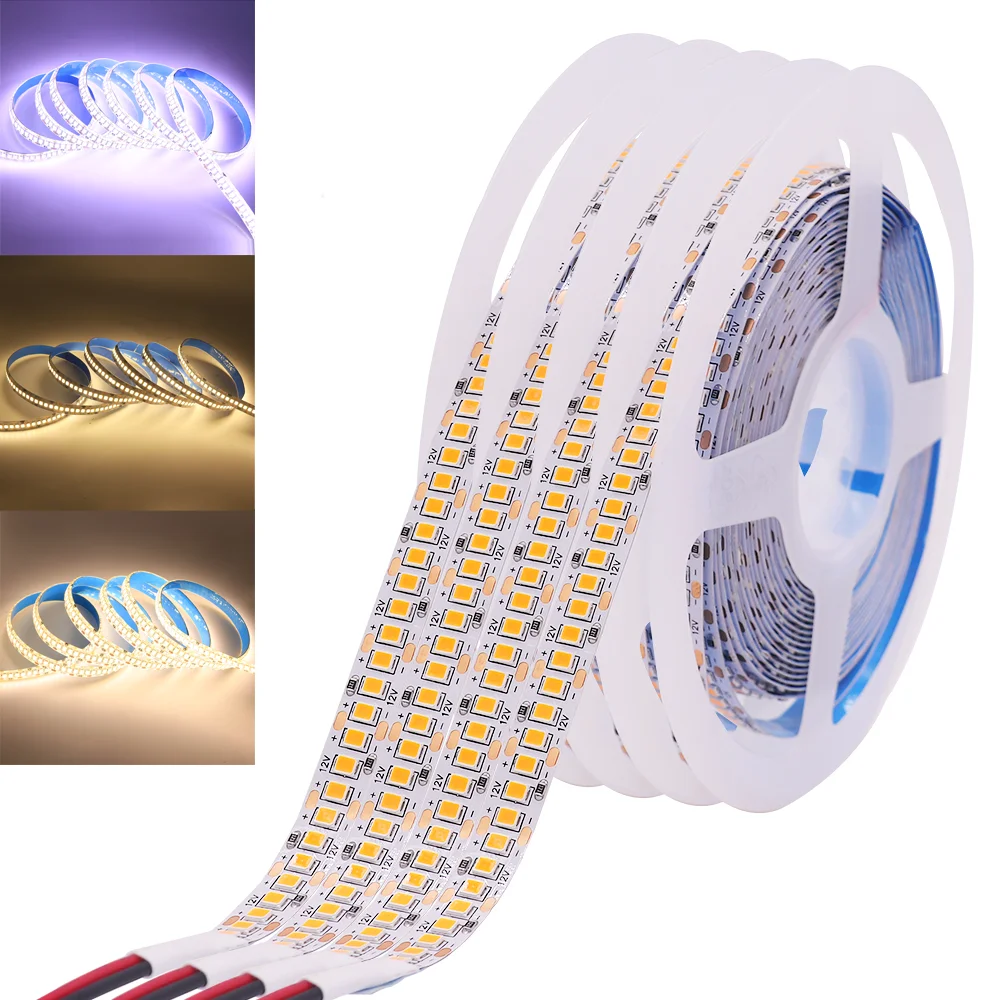 

5M LED Strip Flexible Lights 12V 2835 Diode Tape Cabinet light 120/240LEDs/m Waterproof LED Lights Room Decor 3000K 4000K 6000K