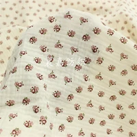 2022 new double layer gauze crepe japanese and korean small broken flower home clothing 100 cotton