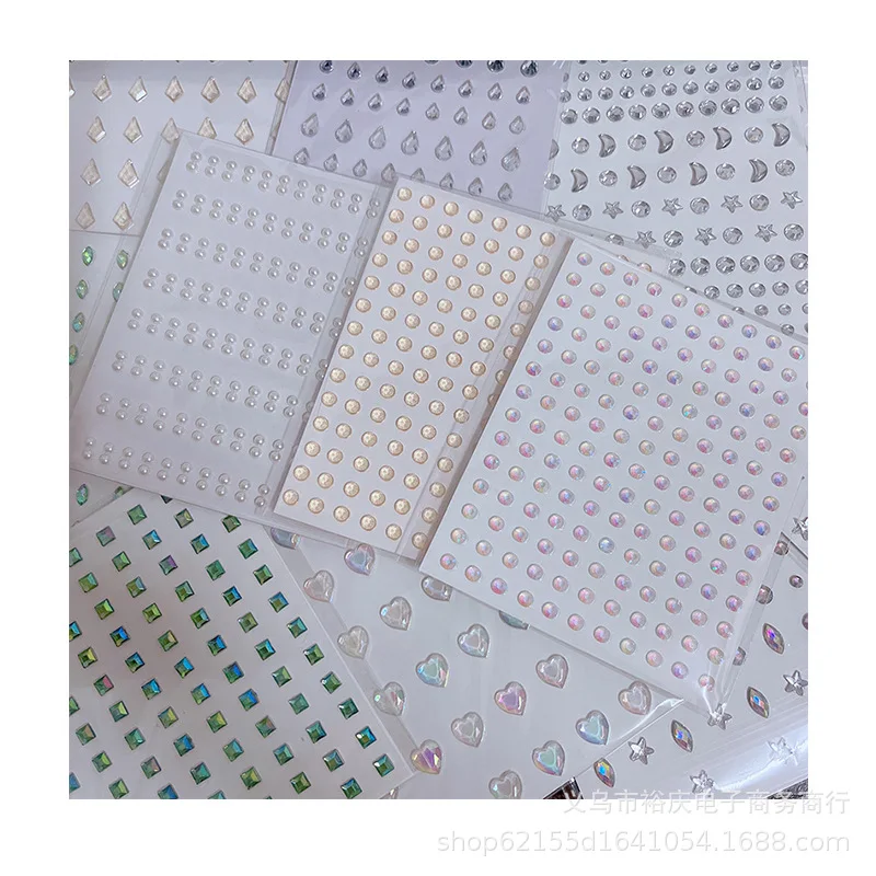 Face Diamonds Gems Adhesive Face Pearls Makeup Festival Jewels  Glitters for The Rhinestone Nail Temporary Tattoos Beauty Makeup images - 6