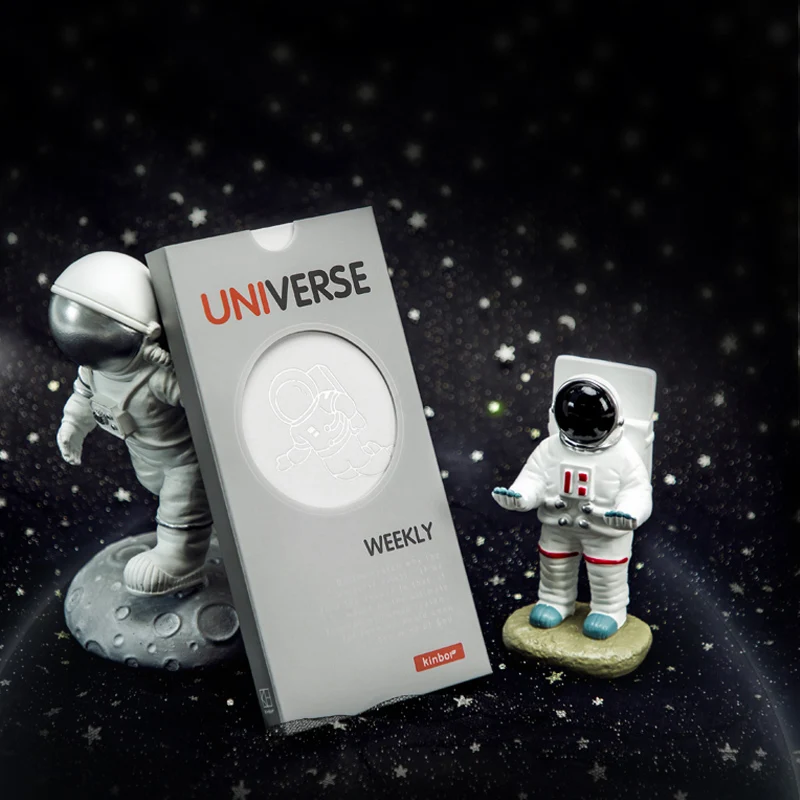 

Еженедельный блокнот Kinbor Universe, небольшой простой блокнот с расписанием, портативный блокнот с твердой поверхностью, узор, ручная учетная за...