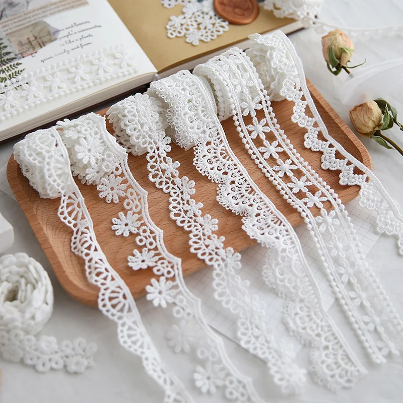 

13Kinds Vintage Art Hollow Lace Lace Material Cotton Fabric DIY Scrapbooking Junk Journal Decorative Lace
