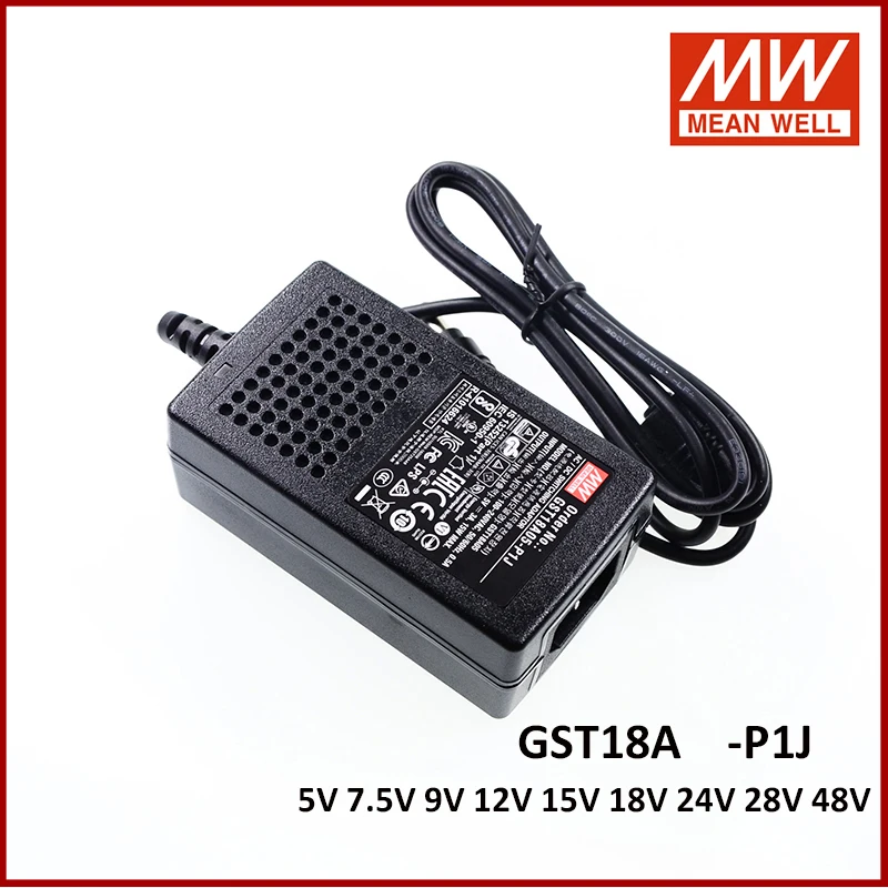 MEAN WELL GST18A GST25A GST40A GST60A P1J Промышленный адаптер 5 В 7 9 12 15 18 24 28 48 Импульсный источник