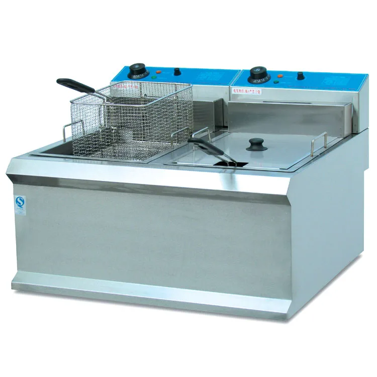 

Counter top Electric Double Basket Deep Fryer Industrial Deep Fryer for Potato chips Fried Food