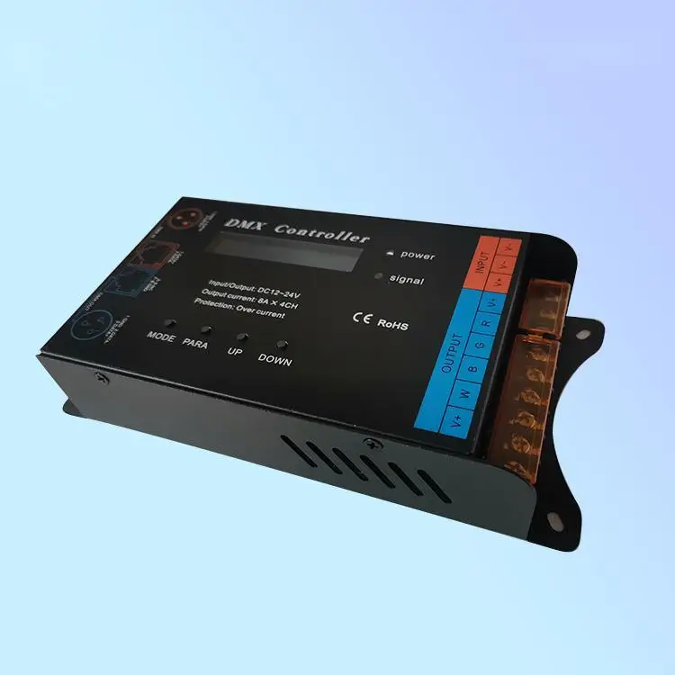 DMX512 декодер DC12-24V Rj45 XLR коннектор RGB RGBW каналы Декодер контроллер для светодиодной