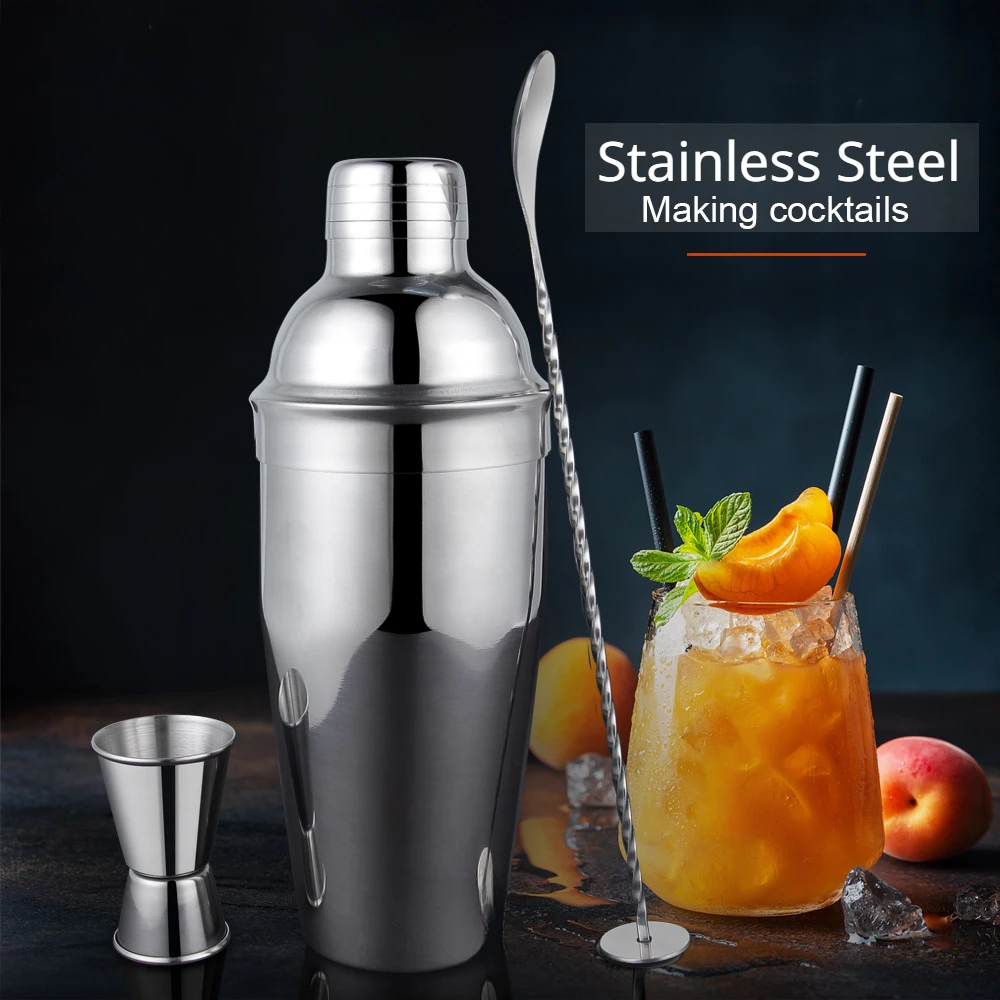 

Cocktail Shaker Set Bartender Kit,Stainless Steel Martini Shaker,Mixing Spoon,Muddler,Measuring Jigger,Professional Bar Tools