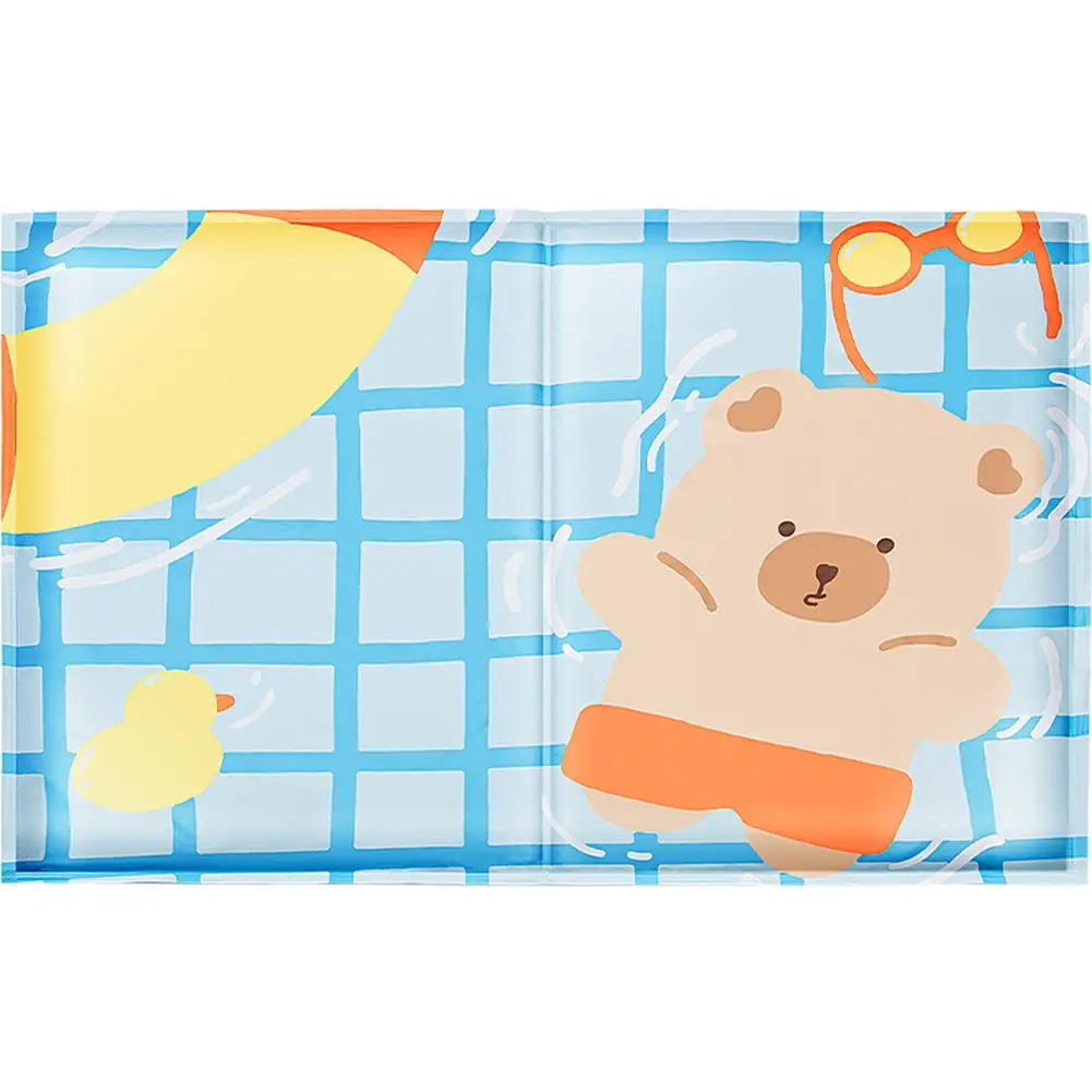 

Pet Cooling Mat Bed Cartoon Printing Heat Relief Puppy Dog Cat Blanket Breathable Sofa Washed Washable Ice Pad Summer Supplies